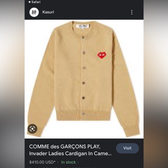 COMME des GARÇONS,Knit Cardigan size small worn once. LOOKS BRNAD NEW 😍 - Picture 3 of 3